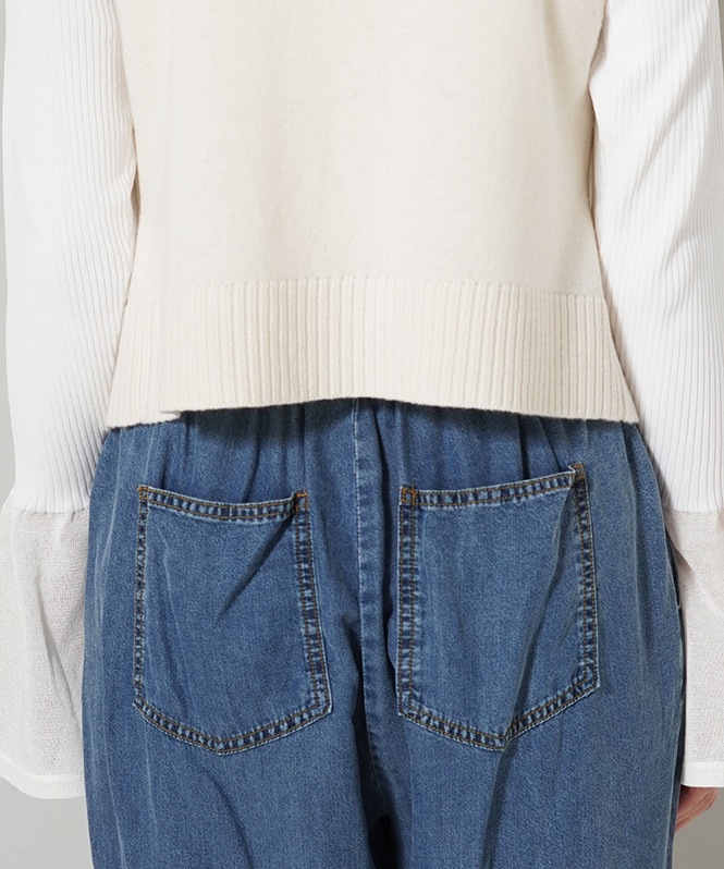 フォックスエコファー Vネックニットベスト