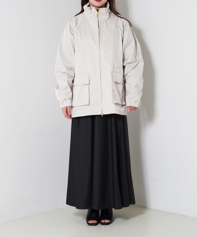 ハイネックWジップアウター