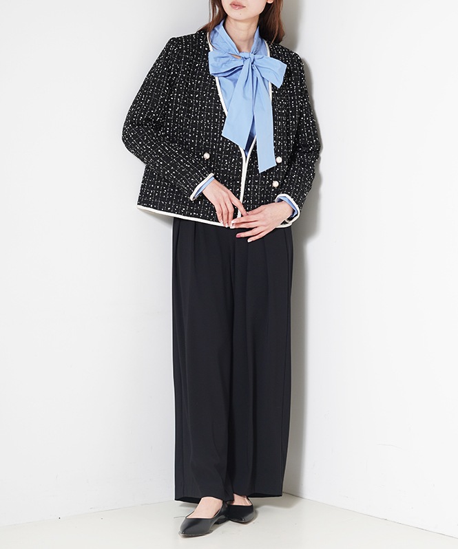 ハイウウェストタックパンツ