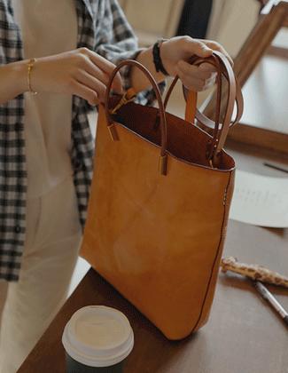 リアルレザースクエアツーウェイバッグ