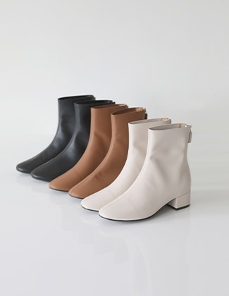 ローエン牛革カットラインアンクルブーツ