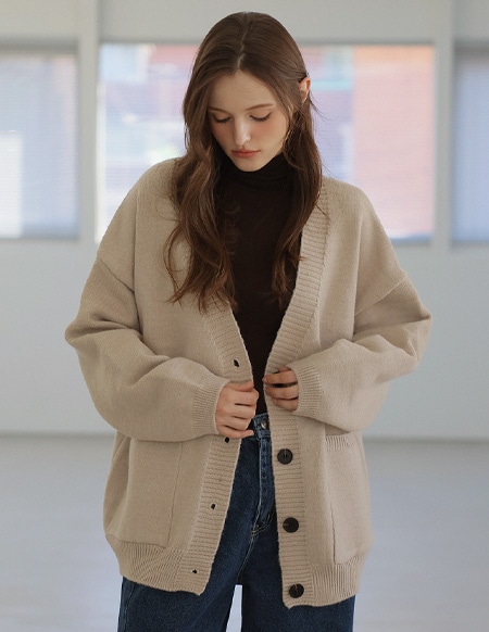 ロージー ルーズフィットポケットカーディガン