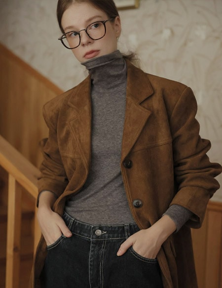 [RR]ダイヤルスエードシングルジャケット_camel 　11/17より順次発送