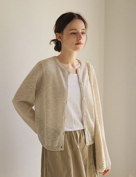 オーブスラブリネンカーディガン