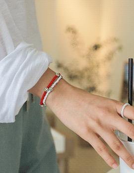 スマイルビーズカラーリングバンディングブレスレット