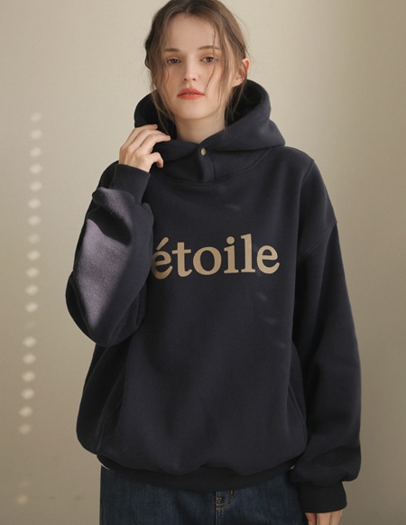 エトプリント起毛フードトップス