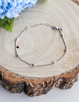 シルバーラウンドアンクレット