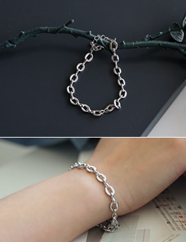 モリックシルバーチェーンブレスレット