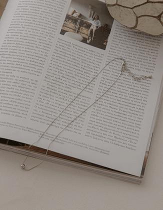 シルバーボールチェーンネックレス