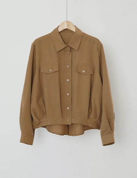 ミニタークポケットカラーブラウス