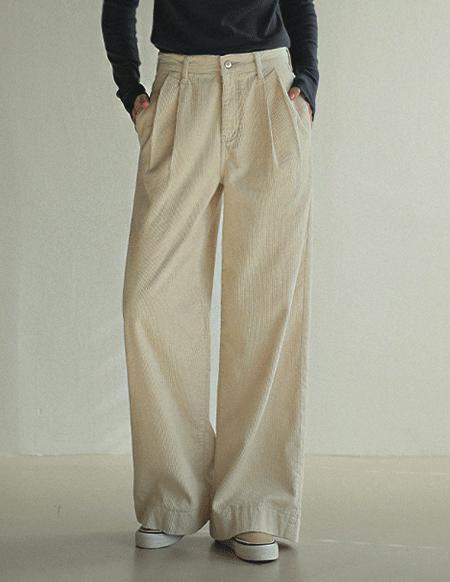 [RR]566コーデュロイワイド起毛パンツ