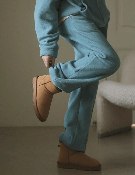 [RR]ボアフリース ピンタック ジョガーパンツ