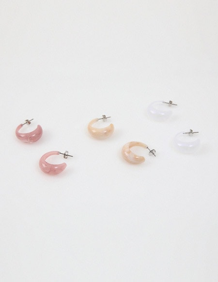 パーカーハーフラウンドピアス