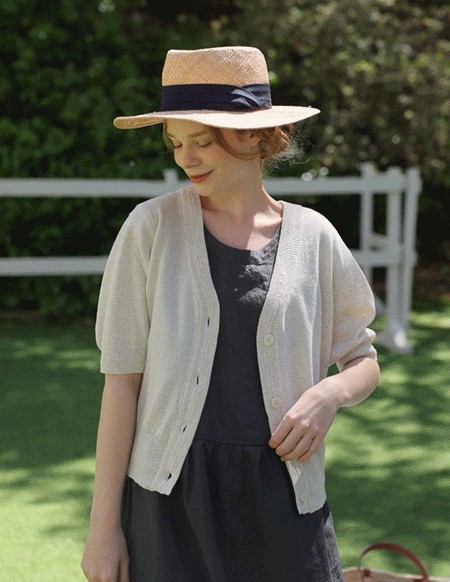 🌈[RR]ベリースカーシーリネンカーディガン(半袖)