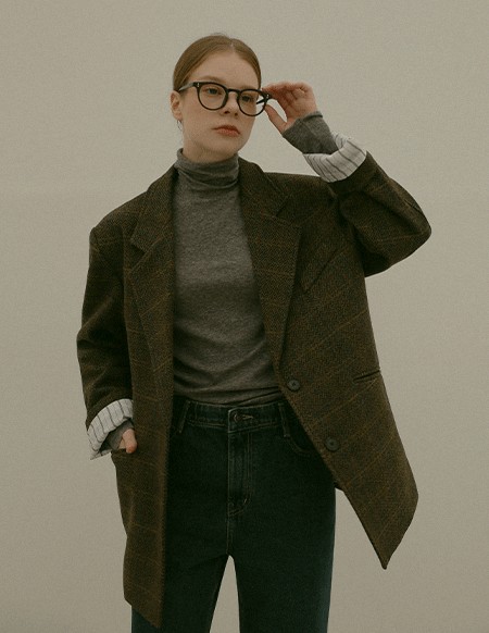 [RR]ヘリテージルーズヘリンボーンチェックジャケット