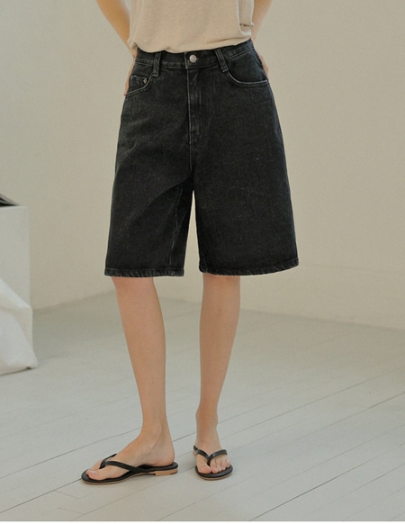 🌈[RR]136ベーシック5分丈ショーツ_ブラック