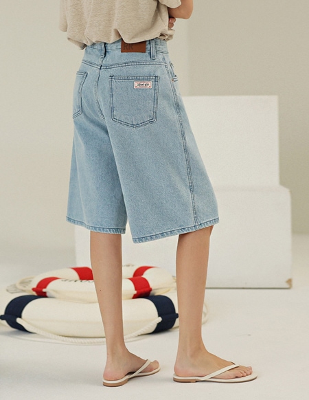 🌈[RR]136ベーシック5分丈ショートパンツ_アイスブルー