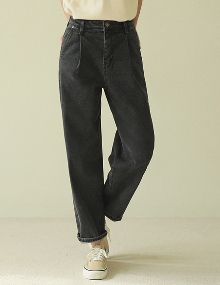 [RR]152起毛セミバギーパンツ_black