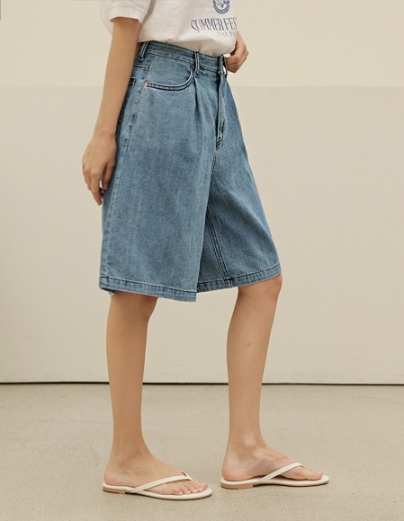 【送料無料】🌈[RR]ダミ5分丈デニムパンツ