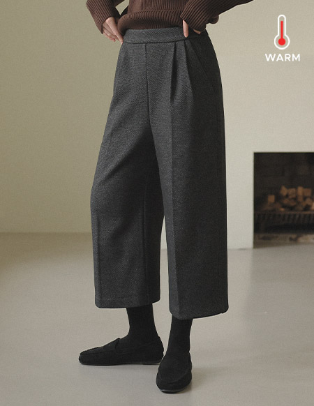 [RR]クス合繊ウォームキュロットパンツ