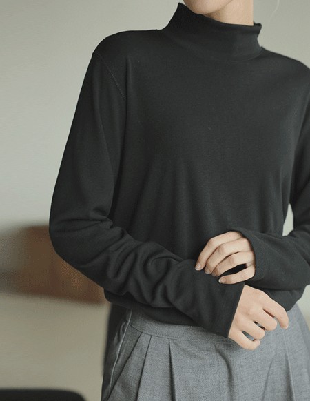 [RR]ワンピースベーシックスパン起毛ハーフカラー