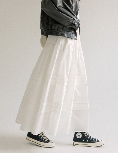 🌈[RR]ホアンピンタックロングスカート