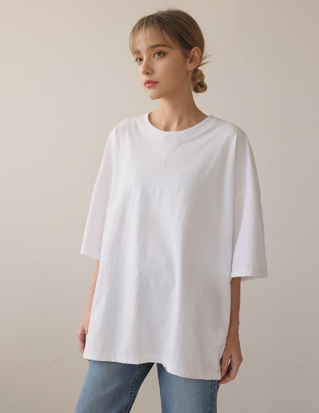 [RR]マッドカバーステッチ半袖トップス