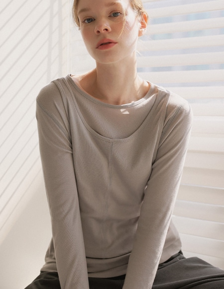 [RR]コリンレイヤードテンセルTシャツ