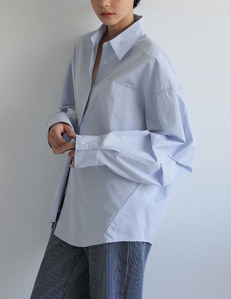 🌈[RR]ピノシルキーコットン長袖ピンタックシャツ