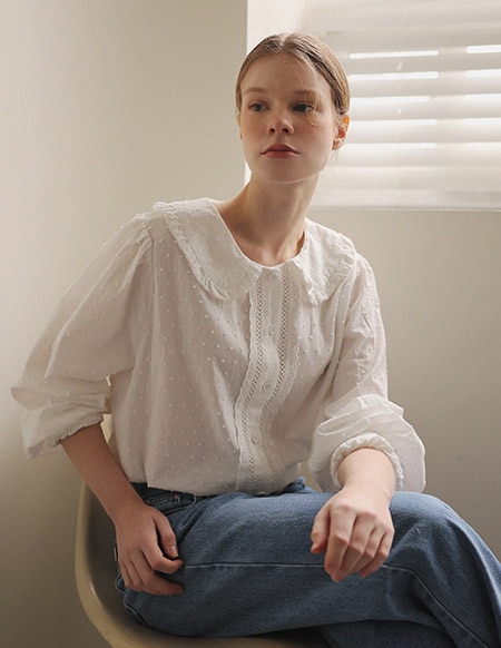 [RR]ハイジドットレースブラウス