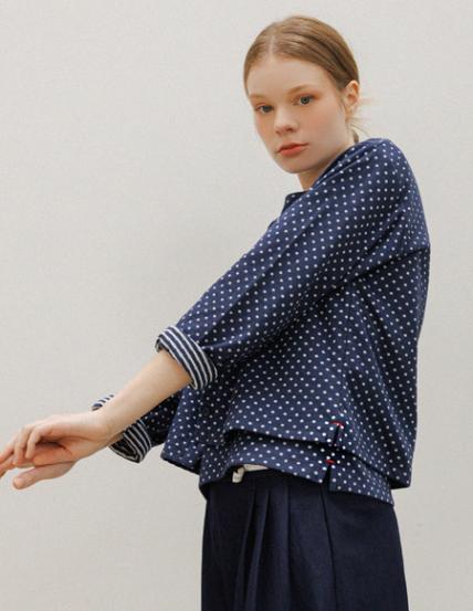 [RR]ノキダブルフェイスドットカーディガン