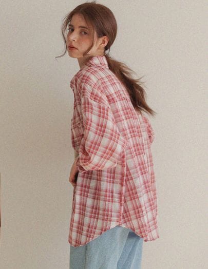 【送料無料】🌈[RR] ロカ パッチラベル チェックシャツ