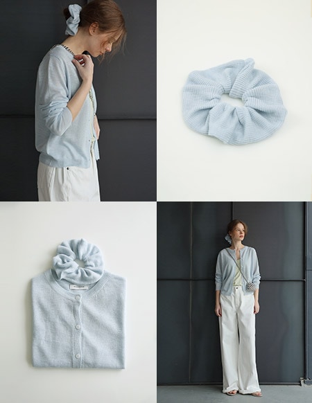 ヌーディベーシックサマーカーディガン(スクランチSET)