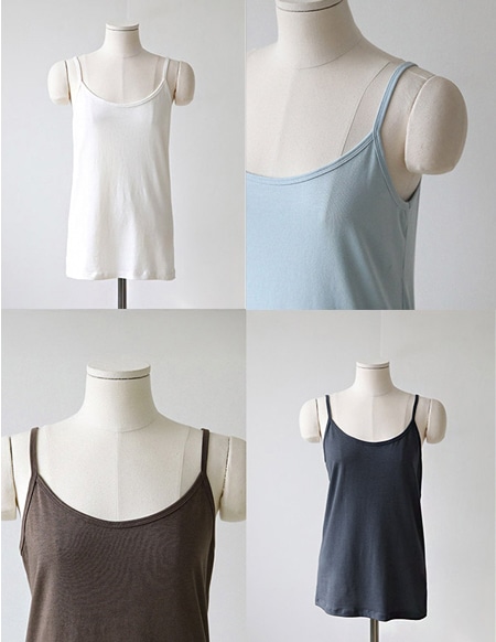 [RR]ノイニングベーシックモーダル袖なしトップス