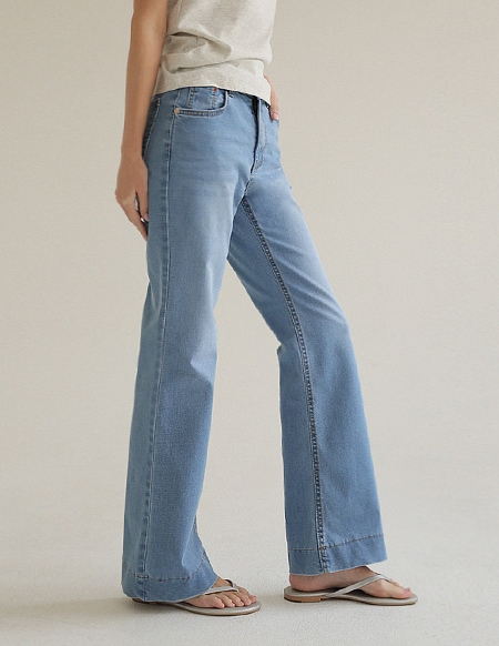 🌈[RR]595 クーリングセミブーツカットパンツ