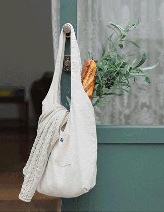 🌈[RR]リネン100刺繍 エコバッグ