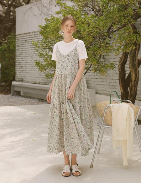 🌈[RR]ディーバフラワーストラップワンピース(スクランチSET)