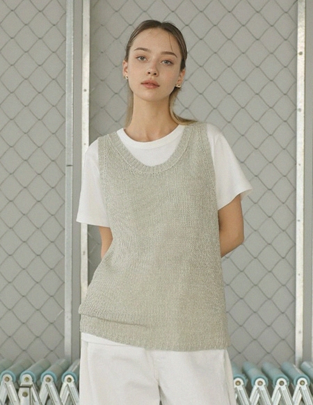 [RR]スモアネットニットベスト