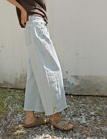 🌈[RR]576リングサクロップドパンツ_ice blue