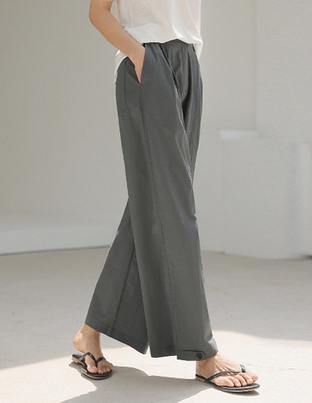 🌈[RR]モードアンエアリービジューパンツ_charcoal