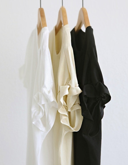 リメスリーブフリルTシャツ