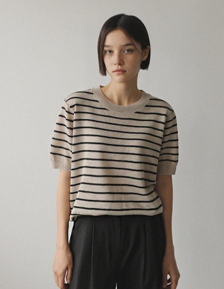 DoDo S/Tハーフニットトップス