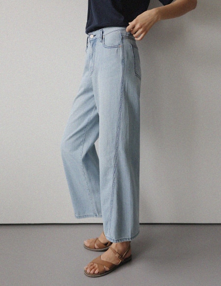 [RR]616斜線切り込みパンツ