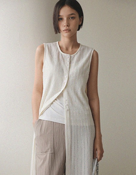 メリアアイレットロングベスト