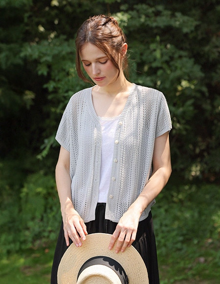 ウィゴスカシーハーフカーディガン