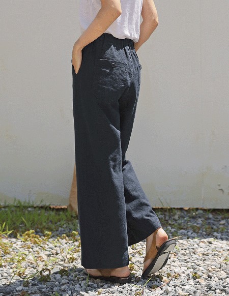 [RR]モーブリネン100 セミワイドパンツ