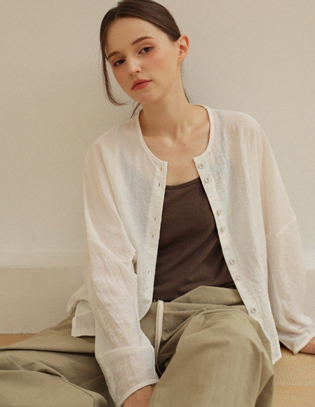 シアーレーヨンカーディガン