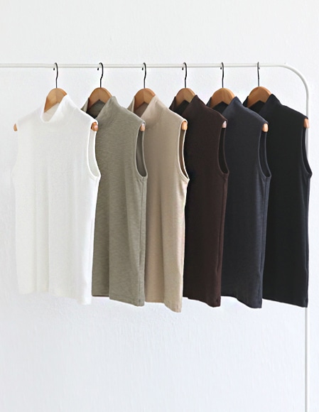 [RR]モーダルスパンモックネックノースリーブ