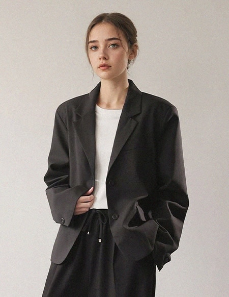 [RR]ロストツー・ボタン・クロップドジャケット_black