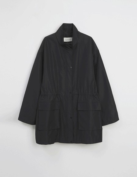 [RR]ユディスタンドカラーストリングジャンパー_ブラック